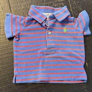 Ralph Lauren Kids Polo Shirt with Blue and Red Stripes size 6 months